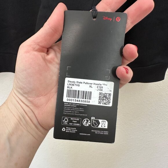 Lululemon Disney Mickey Mouse Steady State Pullover Hoodie LM3ETXS Mens XL NEW - Picture 4 of 8